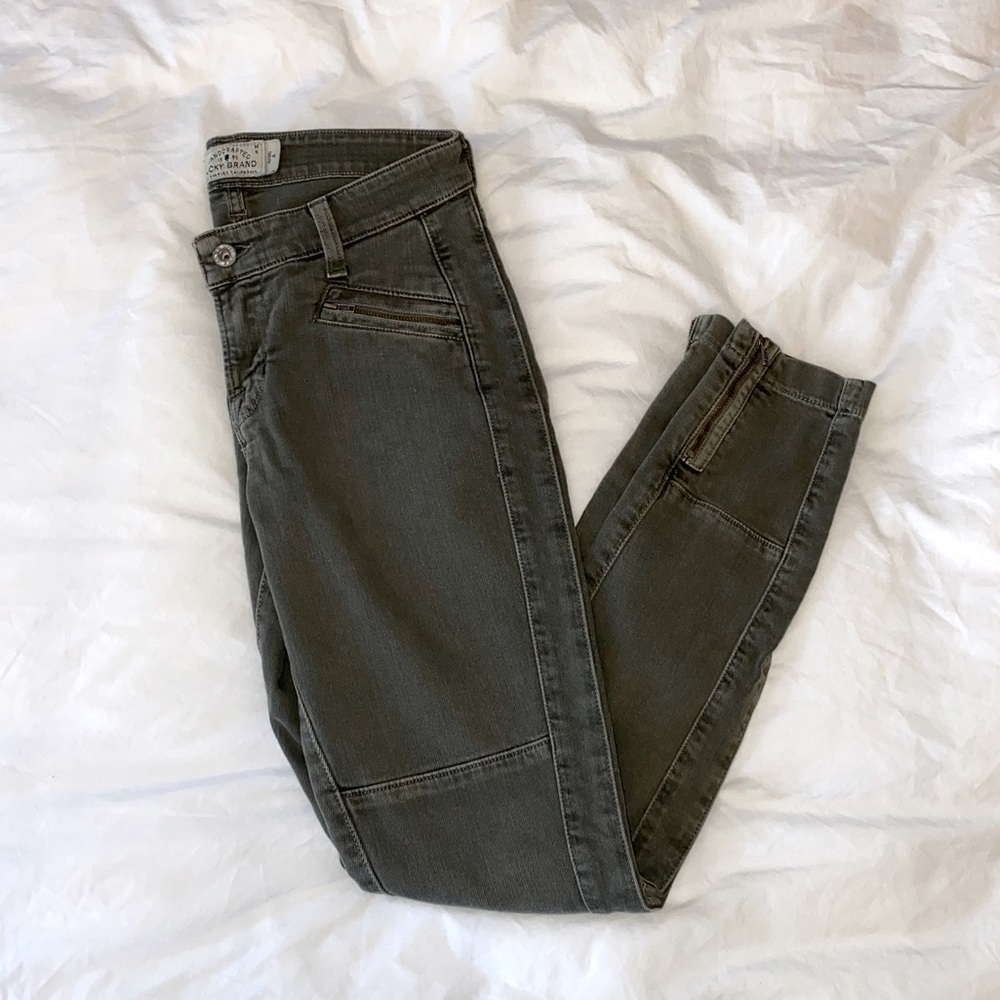 Lucky Brand Brooke Skinny Jeans - Olive Green